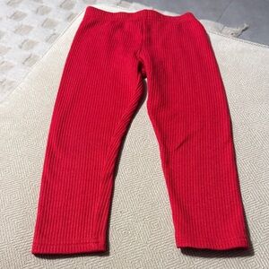 Carter's Bright Red Ribbed Leggings